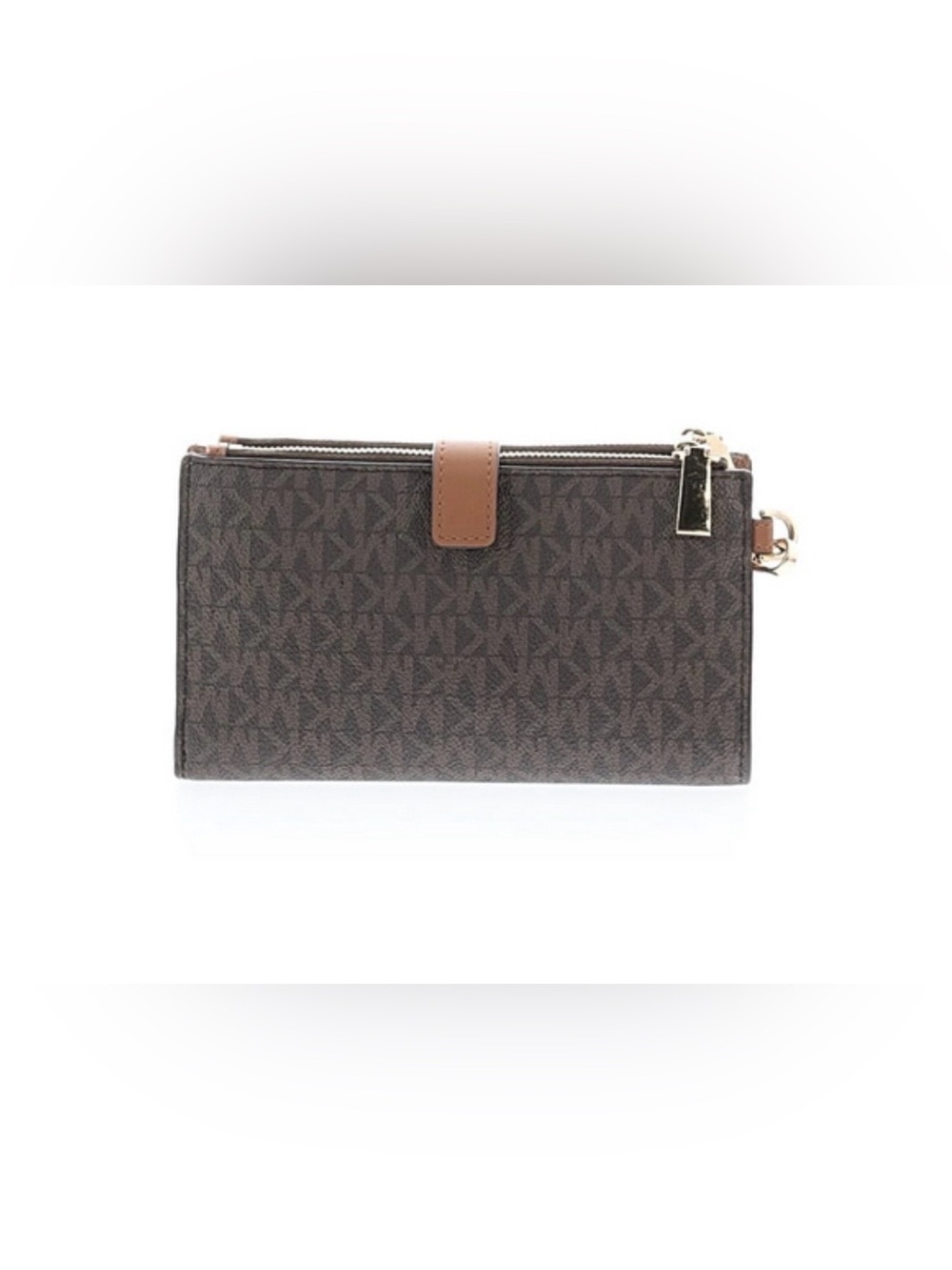 Michael Kors Brown Logo Yellow Taxi Cab Leather Wristlet - Picture 5 of 5